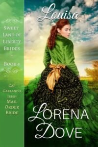 Book cover of Louisa by Lorena Dove, of woman looking back over her shoulder